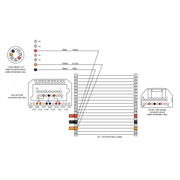 Solo &amp; Solo 2 DL Yamaha R1 2009-2013 kabel