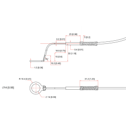MyChron4/5/6 CHT 14 mm TC temperatur sensor 30 cm kabel