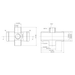 T-stykke til vand temp.